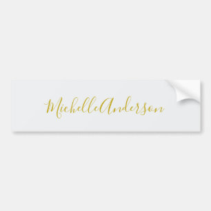 Gouden Kleur Moderne Minimalistische Handgeschreve Bumpersticker