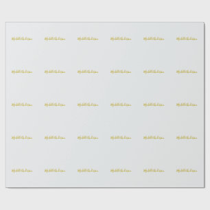 Gouden Kleur Moderne Minimalistische Handgeschreve Cadeaupapier