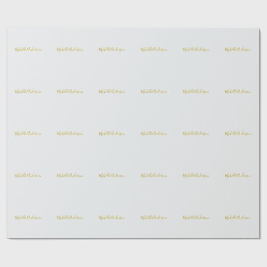 Gouden Kleur Moderne Minimalistische Handgeschreve Cadeaupapier (Vlak)