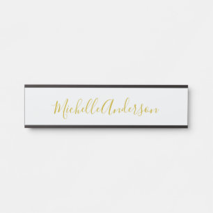 Gouden Kleur Moderne Minimalistische Handgeschreve Deurbordje