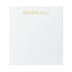 Gouden Kleur Moderne Minimalistische Handgeschreve Notitieblok