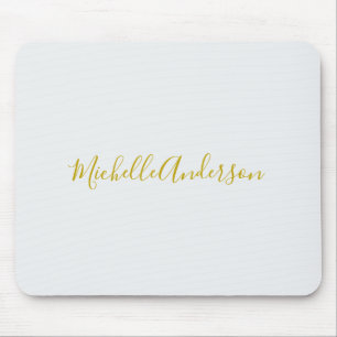 Gouden kleur Moderne Minimalistische Handschrift N Muismat