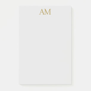 Gouden kleur Monogram Initialen Kalligrafie Pro Post-it® Notes