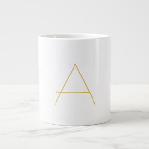 Gouden Kleur Monogram Professioneel Aangepast Extra Grote Beker