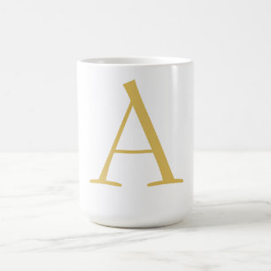 Gouden Kleur Monogram Professioneel Aangepast Koffiemok
