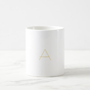 Gouden Kleur Monogram Professioneel Aangepast Koffiemok