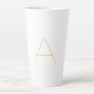 Gouden Kleur Monogram Professioneel Aangepast Latte Mok