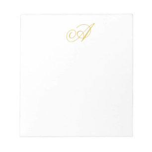 Gouden Kleur Monogram Professioneel Klassiek Initi Notitieblok