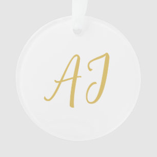 Gouden Kleur Monogram Professioneel Klassiek Initi Ornament