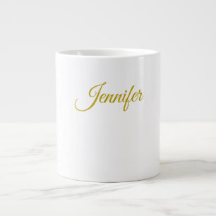 Gouden kleur naam professioneel minimalistisch mod extra grote beker