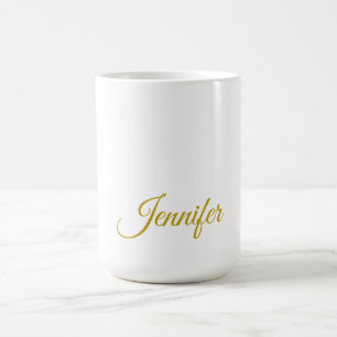 Gouden kleur naam professioneel minimalistisch mod koffiemok