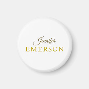 Gouden kleur naam professioneel minimalistisch mod magneet