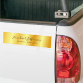 Gouden Kleur Professionele Handgeschreven Script Bumpersticker (Op Truck)