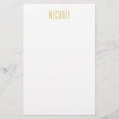Gouden Kleur Professionele Trendy Minimalistische Briefpapier (Voorkant)