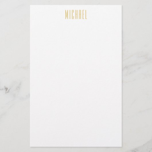 Gouden Kleur Professionele Trendy Minimalistische  Briefpapier (Voorkant)