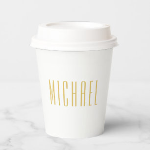 Gouden Kleur Professionele Trendy Minimalistische Papieren Bekers