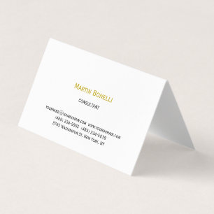 Gouden Kleur Unieke Klassieke Eenvoudige Minimalis Visitekaartjes
