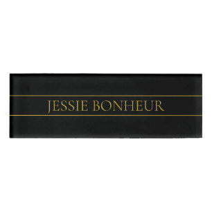 gouden kleuren en regels voor Classy Gold Naambadge