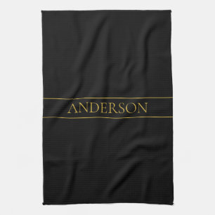 gouden kleuren en regels voor Classy Gold Theedoek