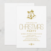 Gouden klokken kerstfeest kaart (Voorkant / Achterkant)
