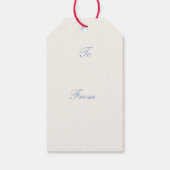 Gouden klokken van kerstdag cadeaulabel (Achterkant)