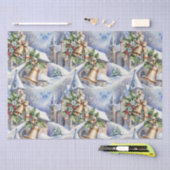 Gouden klokken van kerstdag tissuepapier (Craft)