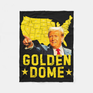 Gouden Koepel Trump Groot Amerikaans Patriottisch Fleece Deken
