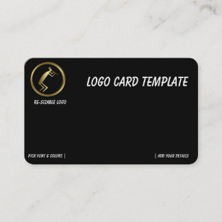 Gouden Kokopelli Logo Visitekaartje