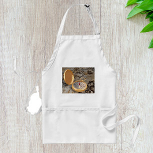 gouden kompas op Antiek piratenkaart Standaard Schort