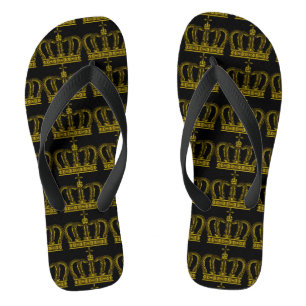 Gouden Koninklijke Kroon + je achtergrond & ideeën Teenslippers