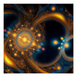 Gouden kosmische spiraal perfect poster