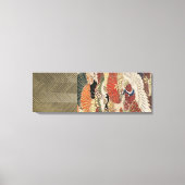 Gouden kraan op Zijde Tapestry Canvas Afdruk (Voorkant)