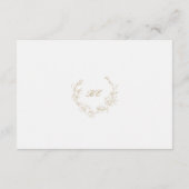 Gouden Krans Monogram QR Code Elegant Huwelijk RSVP Kaartje (Achterkant)