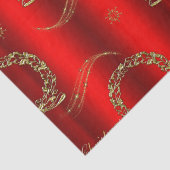 Gouden kransen en Glitter Rode Kerstmis Tissuepapier (Detail)