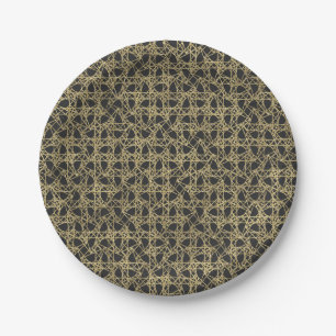 Gouden kras Gouden moderne glamour elegante feest Papieren Bordje
