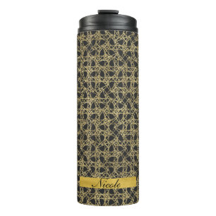 Gouden Krassen Gouden Moderne Glamour Unieke Elega Thermosbeker