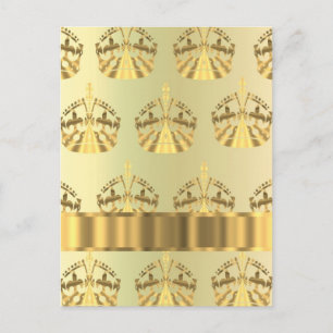 Gouden kronen briefkaart