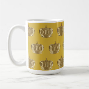 Gouden kronen koffiemok