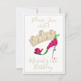 Gouden Kroon, Bloem Fee Hooggehakte Schoen Kaart