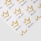 Gouden kroon gepersonaliseerd tissuepapier (Detail)