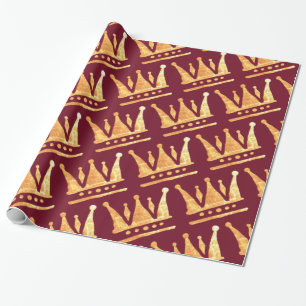 Gouden kroon inpakpapier