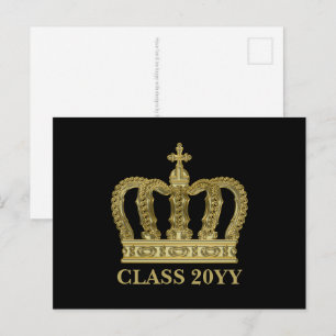 Gouden Kroon - luxe koninklijk 1 Briefkaart
