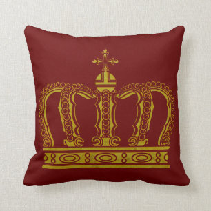 Gouden Kroon + uw ideeën Kussen