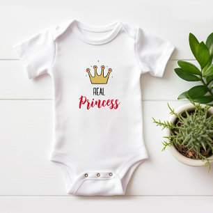 Gouden kroon voor prinses romper