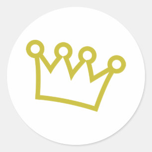 gouden kroonkreeft ronde sticker