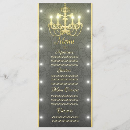 Gouden kroonluier menu (Voorkant)