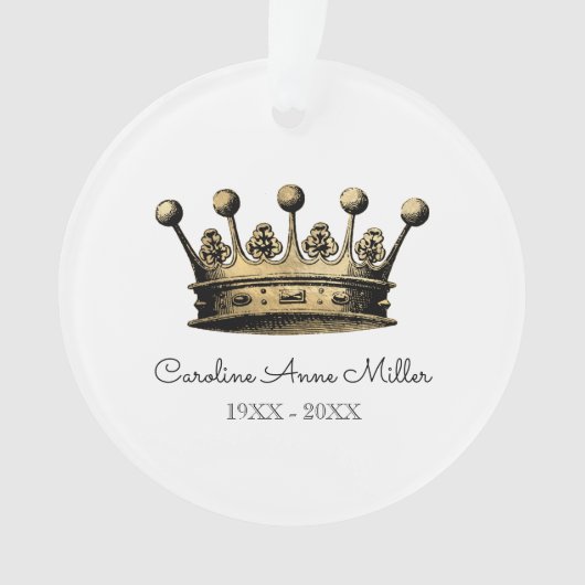  gouden kroonmonumentennaam Jaren Keepslag Ornament (voorkant)