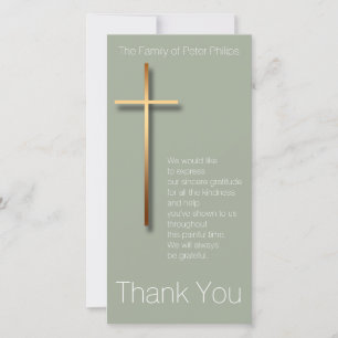 Gouden Kruis Dankbetuiging Bedankt Kies Kleur 2