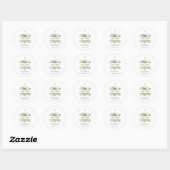 Gouden kruis doop ronde sticker (Vel)