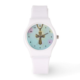  gouden kruis en ketting horloge